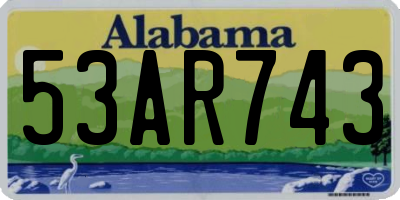 AL license plate 53AR743
