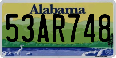 AL license plate 53AR748