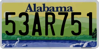 AL license plate 53AR751
