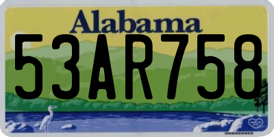 AL license plate 53AR758