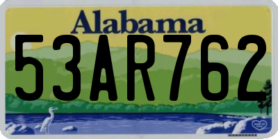 AL license plate 53AR762