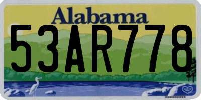 AL license plate 53AR778