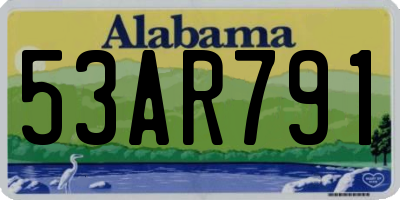 AL license plate 53AR791