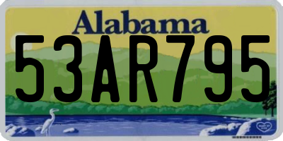 AL license plate 53AR795