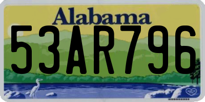 AL license plate 53AR796