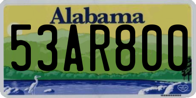 AL license plate 53AR800