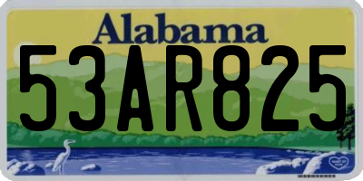 AL license plate 53AR825