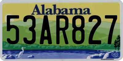 AL license plate 53AR827