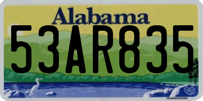 AL license plate 53AR835