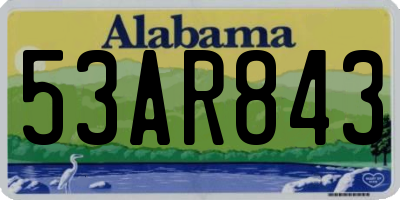 AL license plate 53AR843