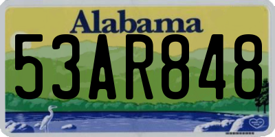 AL license plate 53AR848