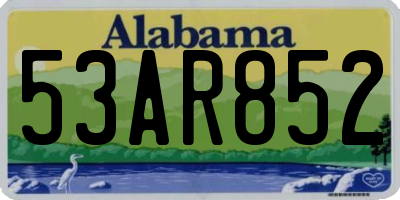 AL license plate 53AR852