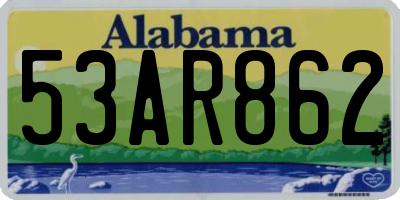 AL license plate 53AR862
