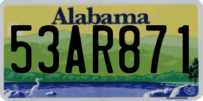AL license plate 53AR871