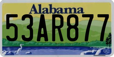 AL license plate 53AR877