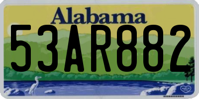 AL license plate 53AR882