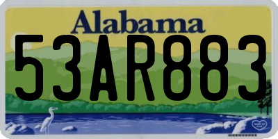 AL license plate 53AR883