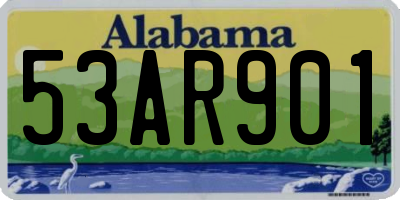 AL license plate 53AR901