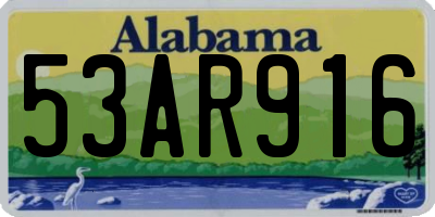 AL license plate 53AR916