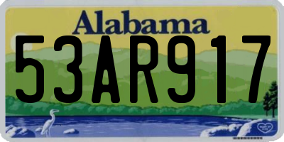 AL license plate 53AR917
