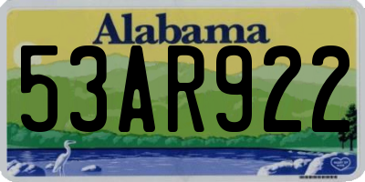 AL license plate 53AR922