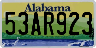 AL license plate 53AR923
