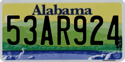 AL license plate 53AR924