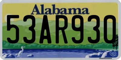 AL license plate 53AR930