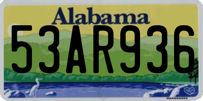 AL license plate 53AR936