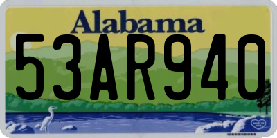 AL license plate 53AR940