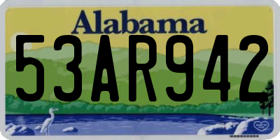 AL license plate 53AR942