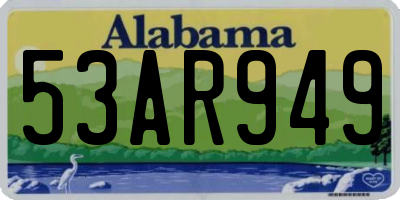 AL license plate 53AR949