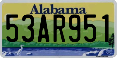 AL license plate 53AR951