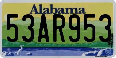 AL license plate 53AR953