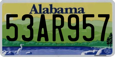 AL license plate 53AR957