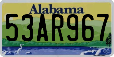 AL license plate 53AR967