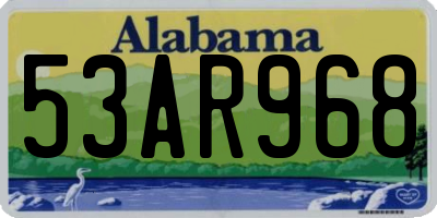 AL license plate 53AR968