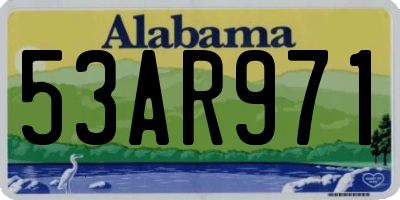AL license plate 53AR971