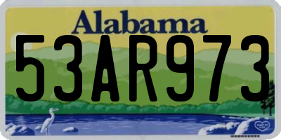 AL license plate 53AR973