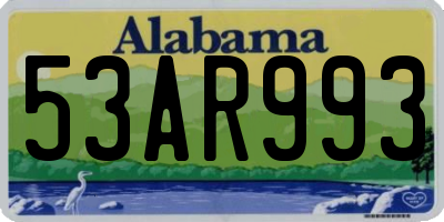 AL license plate 53AR993