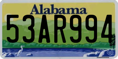 AL license plate 53AR994