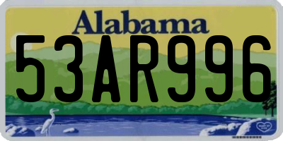 AL license plate 53AR996