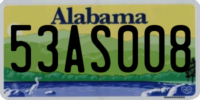 AL license plate 53AS008