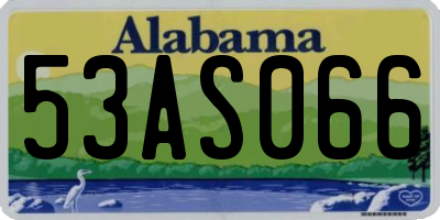 AL license plate 53AS066