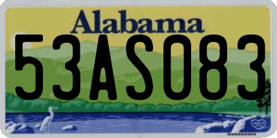 AL license plate 53AS083
