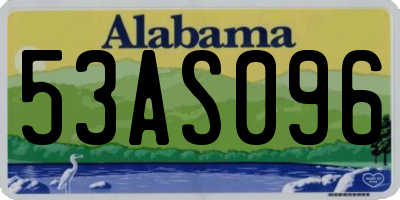 AL license plate 53AS096