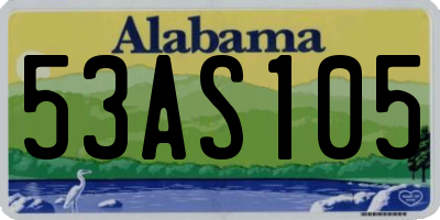 AL license plate 53AS105