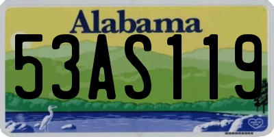 AL license plate 53AS119
