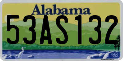 AL license plate 53AS132