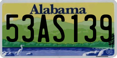 AL license plate 53AS139